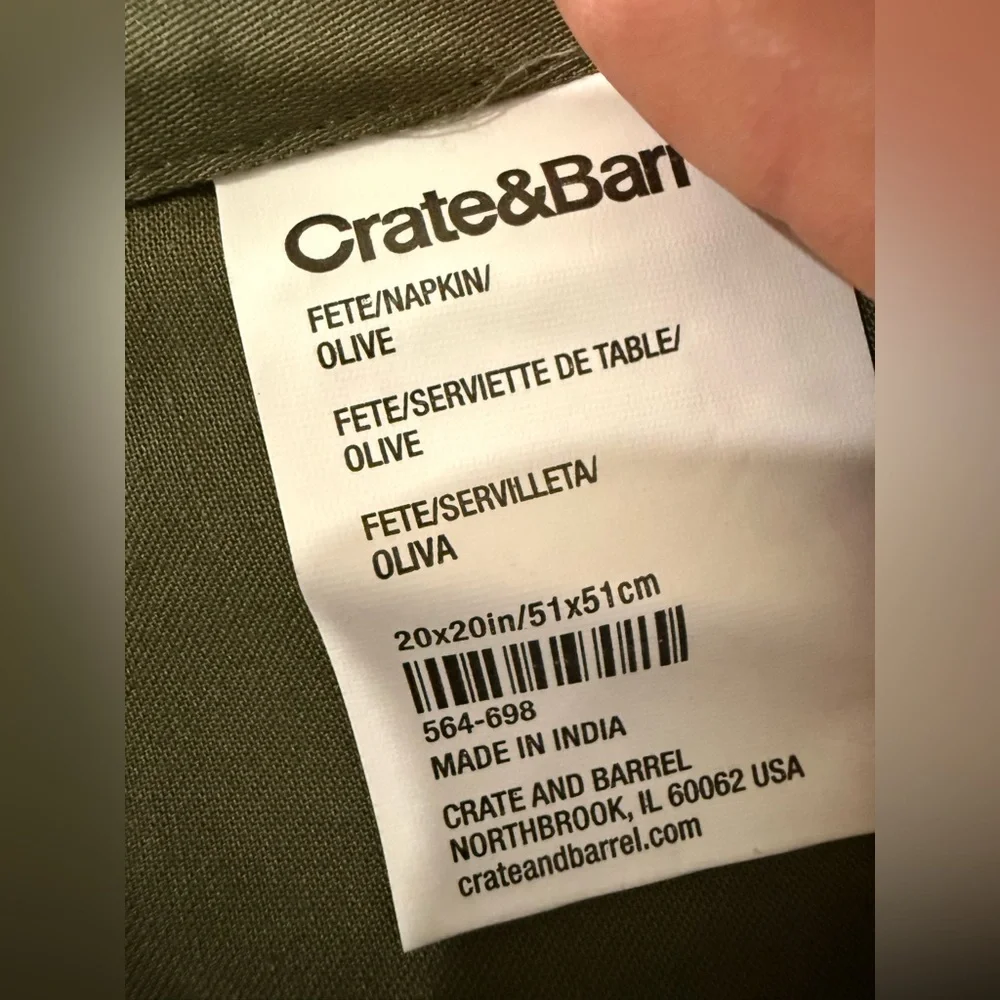Crate & Barrel Table Linens